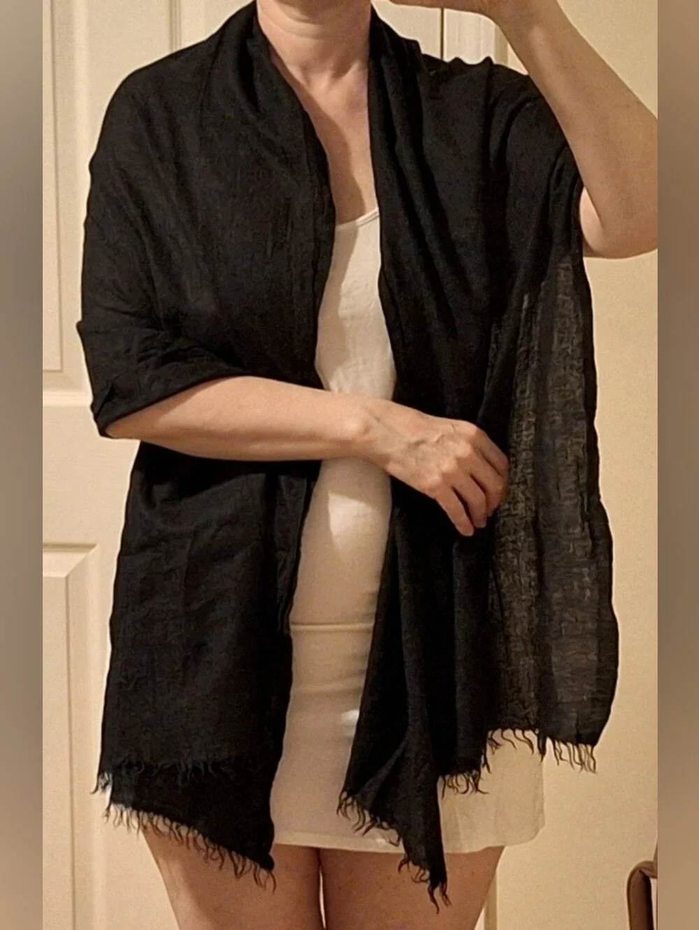 MANRICO CASCIMIR | Black Cashmere Wrap/Scarf